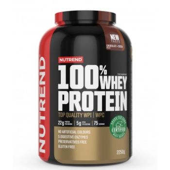 100% WHEY PROTEIN, 2250 g, chocolate + cocoa